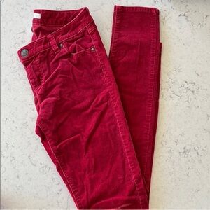 Lauren Conrad Red Skinny Corduroy Jeans Size 6